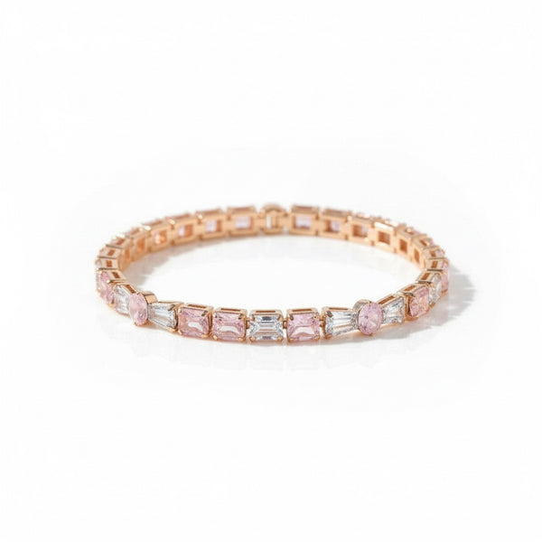 Tessera round bracelet in Pink