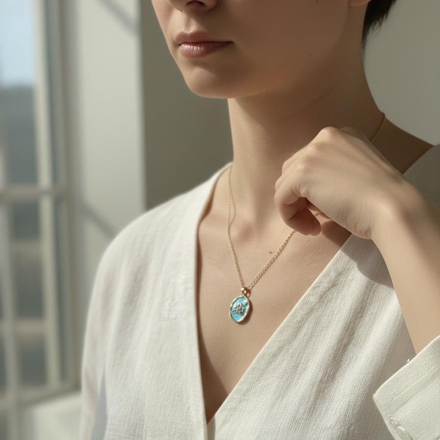 Cotton Candy Rose Petal Necklace