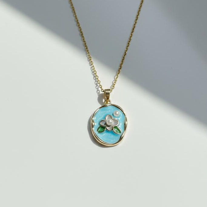 Cotton Candy Rose Petal Necklace