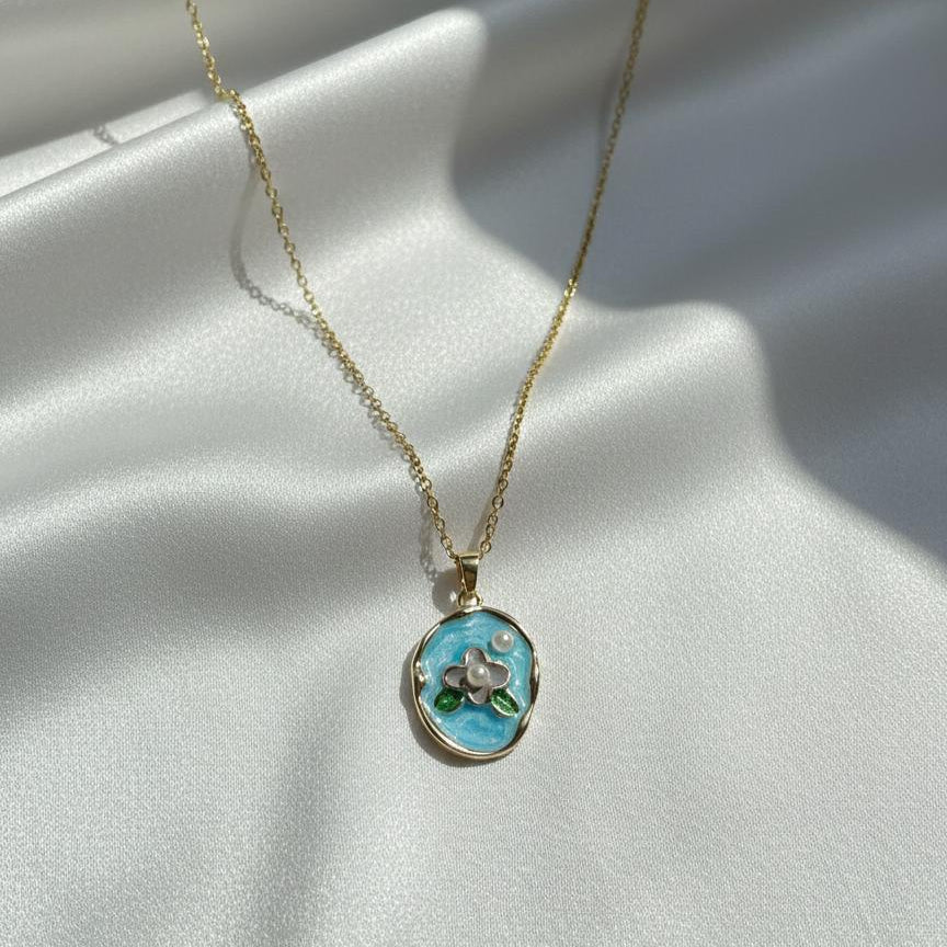 Cotton Candy Rose Petal Necklace