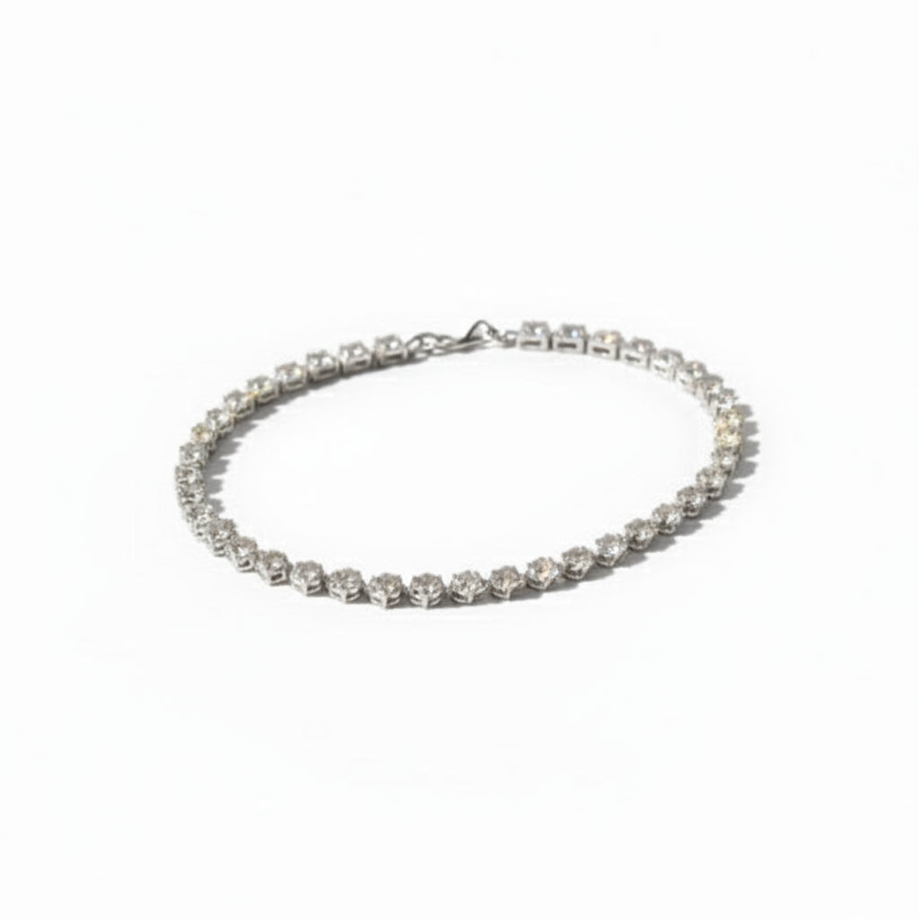 Square tennis bracelet - Clear