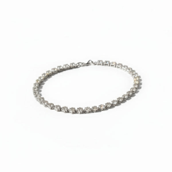 Square tennis bracelet - Clear