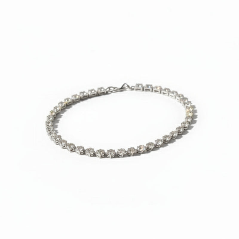 Square tennis bracelet - Clear